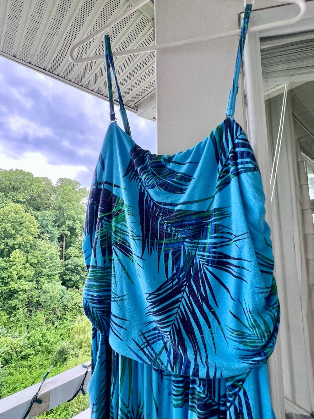 Boutique LP Tropical Print Wide-Leg Jumpsuit Large Petite - Picture 3 of 11